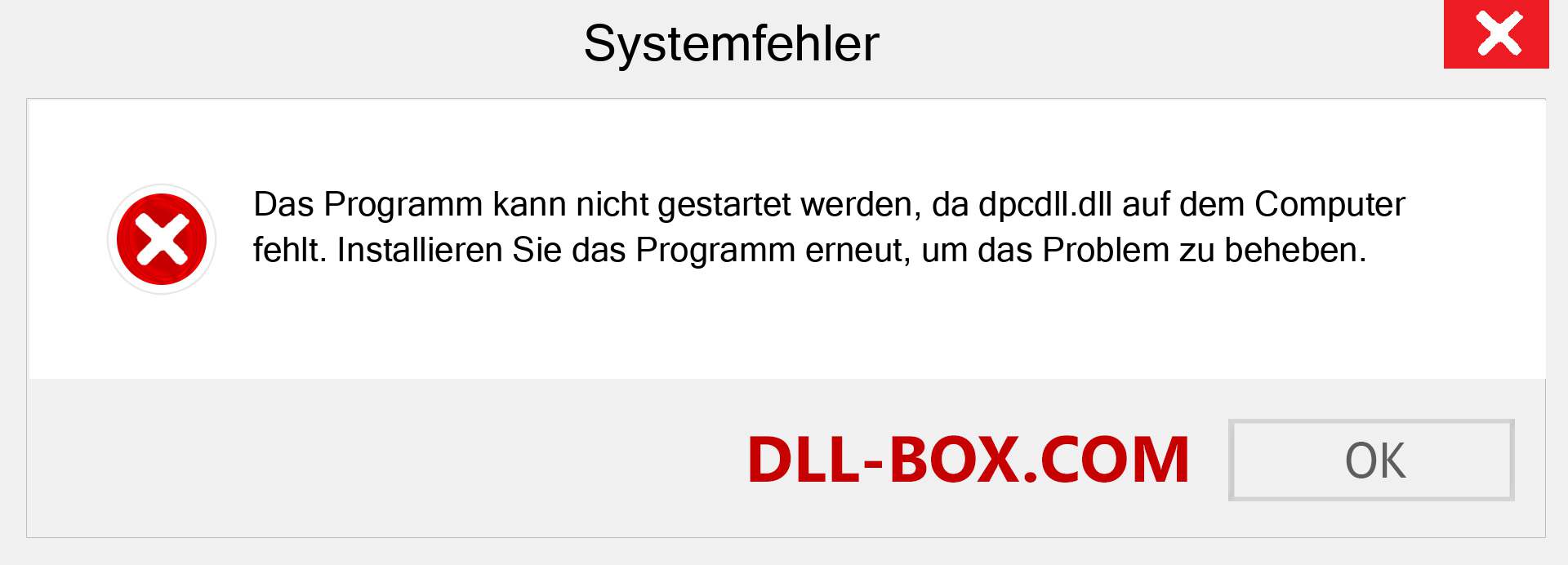 dpcdll.dll-Datei fehlt?. Download für Windows 7, 8, 10 - Fix dpcdll dll Missing Error unter Windows, Fotos, Bildern