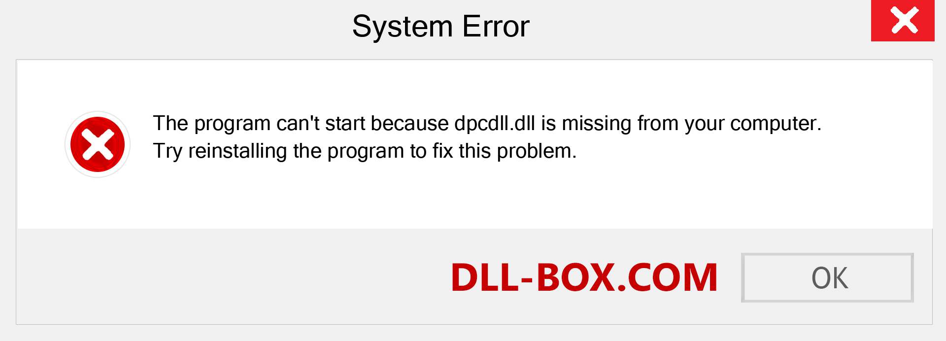  dpcdll.dll file is missing?. Download for Windows 7, 8, 10 - Fix  dpcdll dll Missing Error on Windows, photos, images